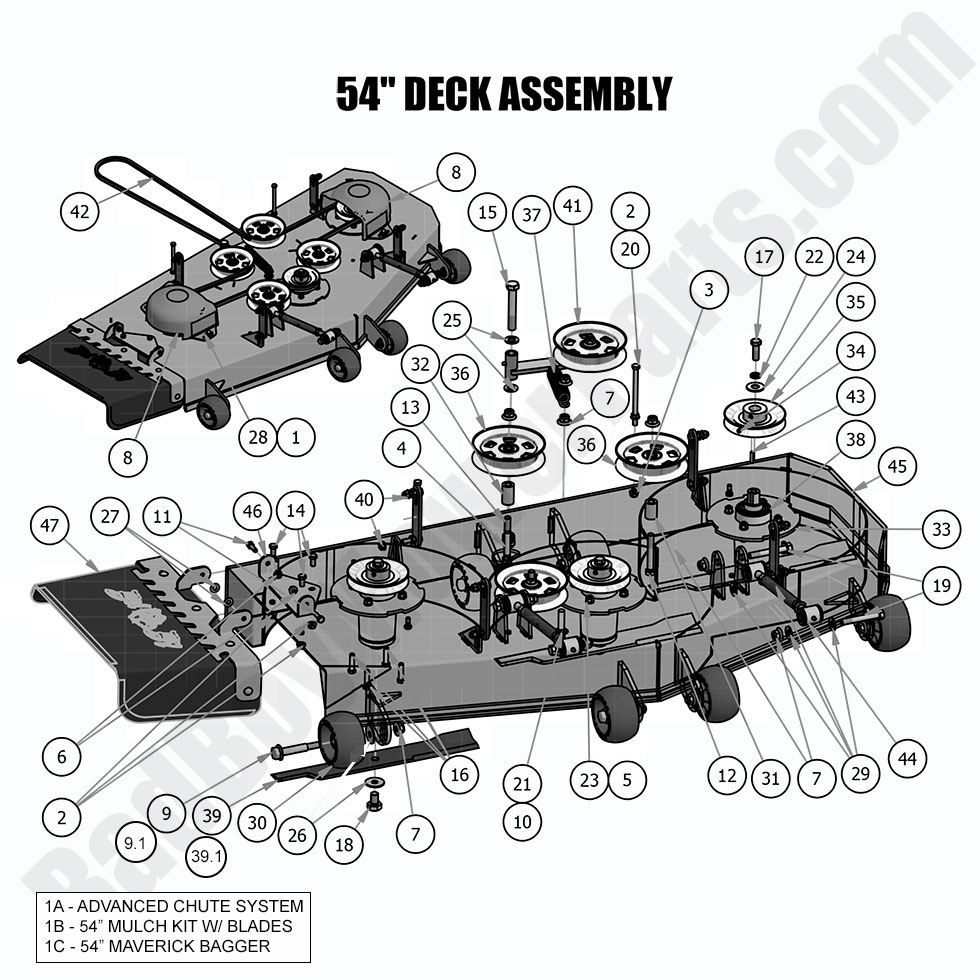 2019 Maverick 54" Deck Assembly